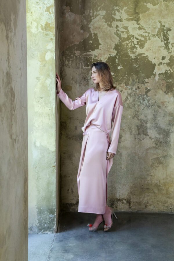 Draped Midi Skirt