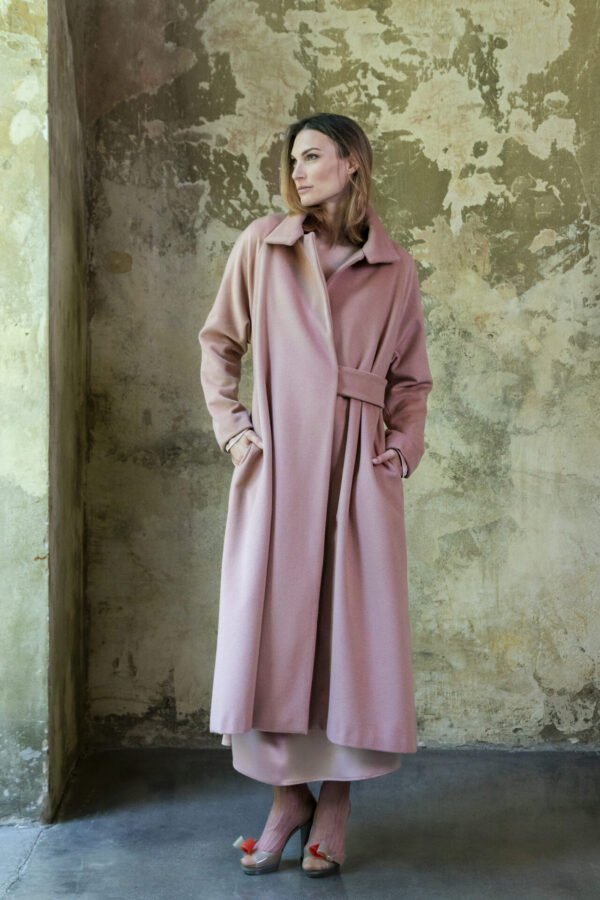 Half Belted Midi Coat - Image 3
