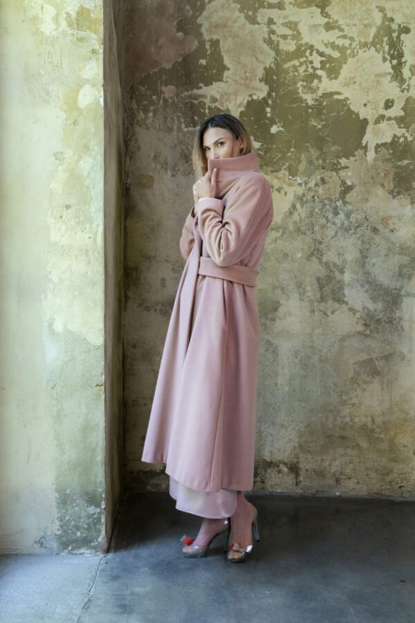 Half Belted Midi Coat - Image 2