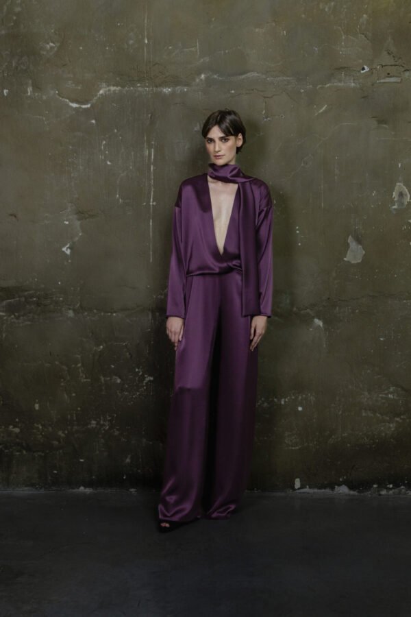 Jumpsuit with shawl