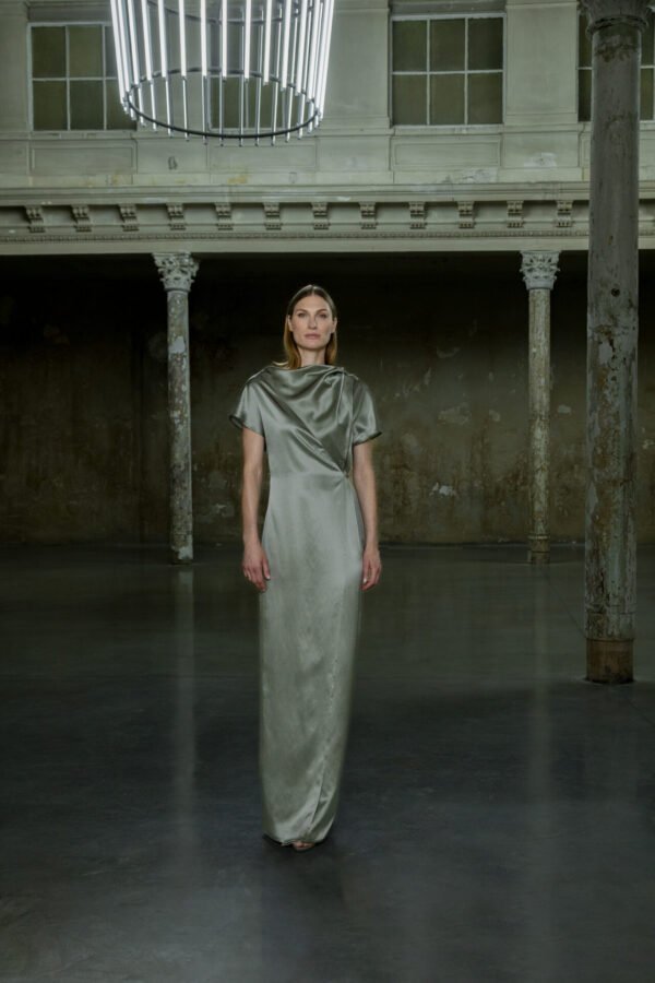Wraparound Silk Eveningdress