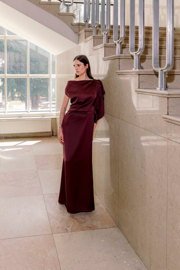 Draped EVENING DRESS